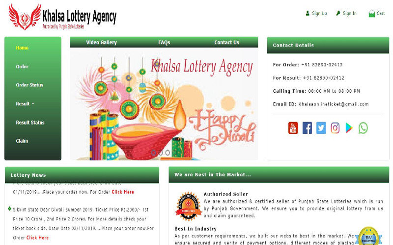 Khalsa Lottery Agency | Volcor Software